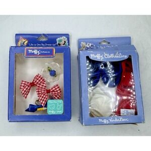 Muffy  VanderBear Accessories Shoes socks Hair Bows Red White Blue Boxed VTG